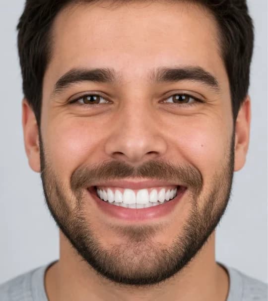 Simulare Digital Smile Design — corectare culoare și spațiere frontală — după