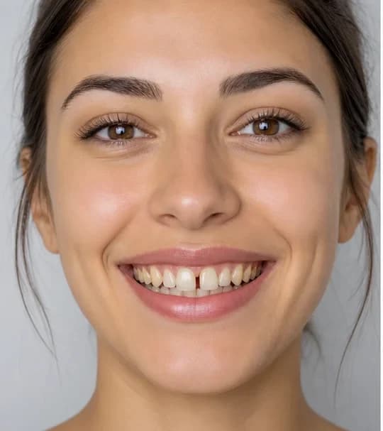 Simulare Digital Smile Design — armonizare zâmbet — înainte